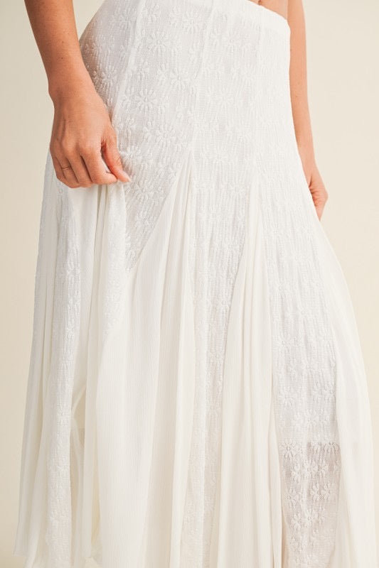 Harrison Lace Panel Skirt