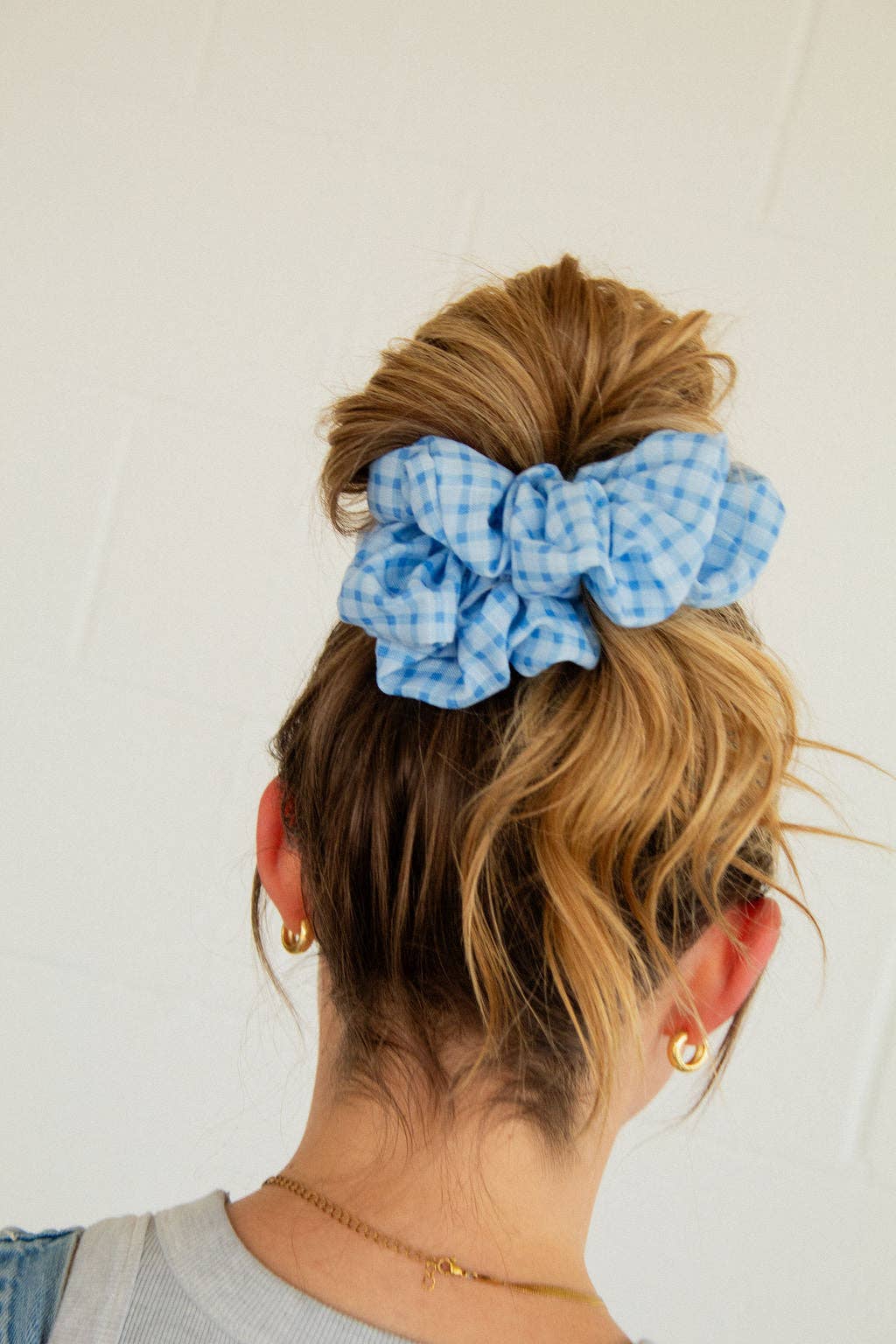 Blue Skies Jumbo Scrunchie