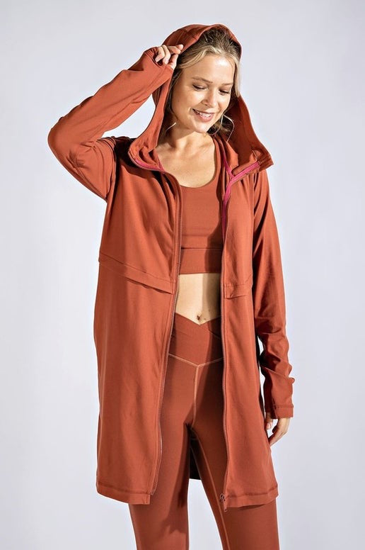 Long Hoodie Active Jacket -