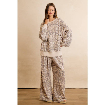 Charlie Leopard Print Wide Leg Pant