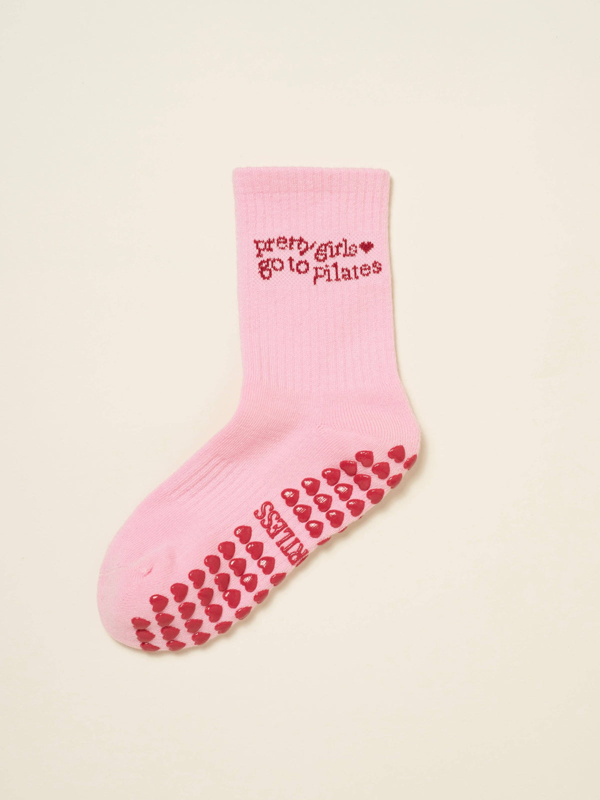 🩰 Pilates Girl Grip Sock [Pink Heart]
