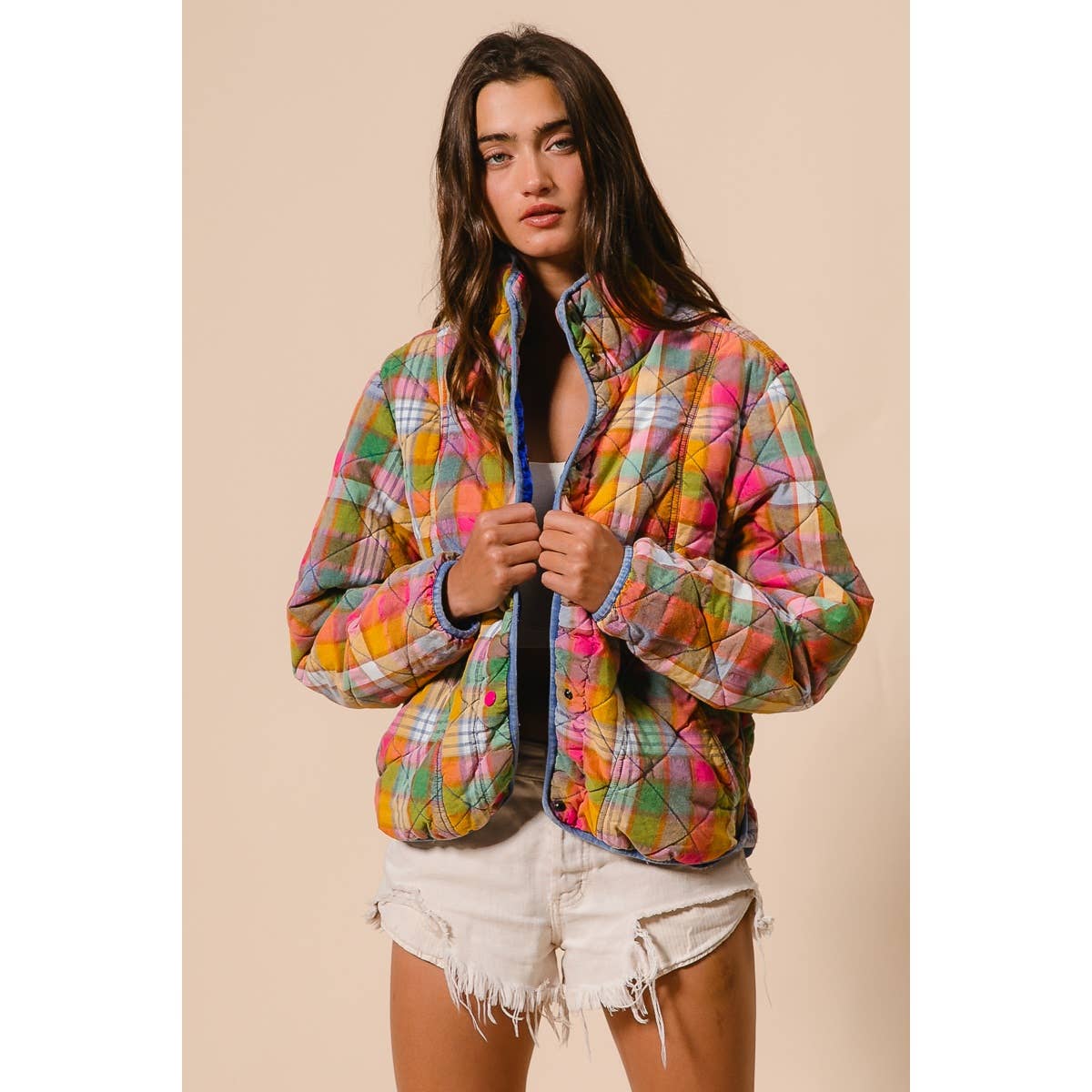 Beverly Bleached Vintage Quilted Jacket