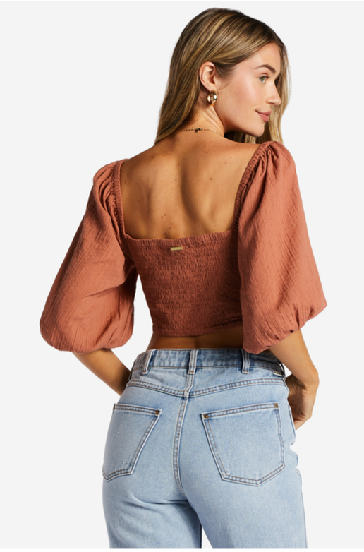 Del Sole Top Puff Sleeves