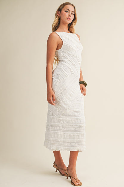 Harper Diagonal Lace Dress