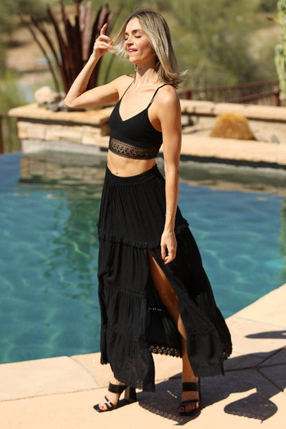 Hunter Tiered Maxi Skirt