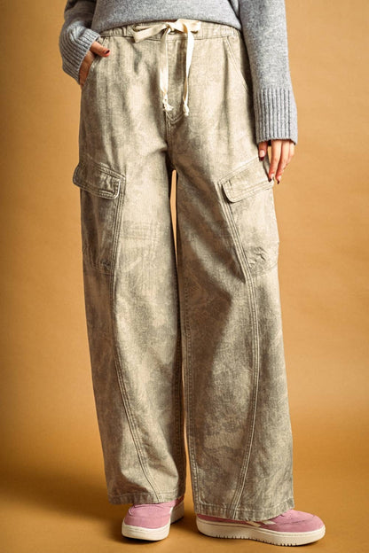 Lexi Brushed Print Cargo Pants