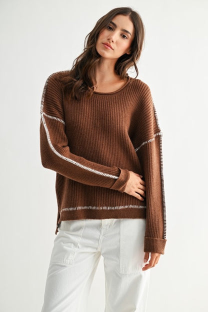 Bailee Contrast Stitch Sweater