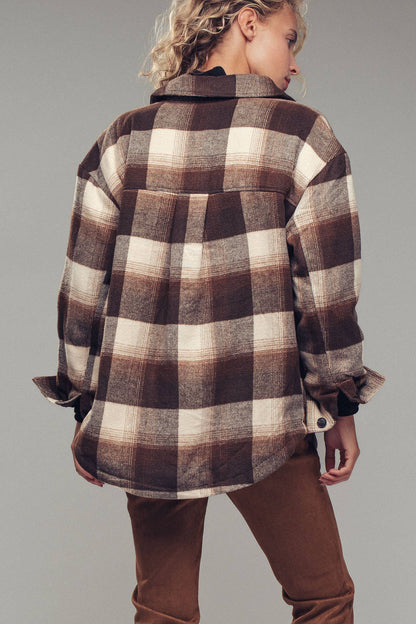 Sherpa Lined Plaid Shacket