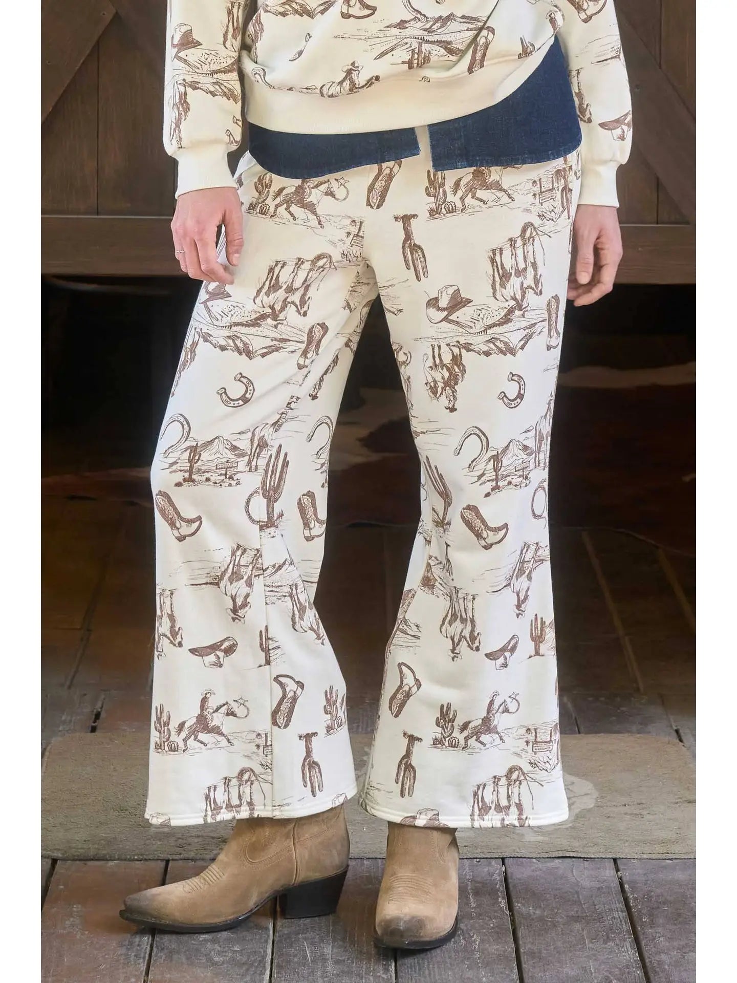 Chantal Western Stamp Sweatpants