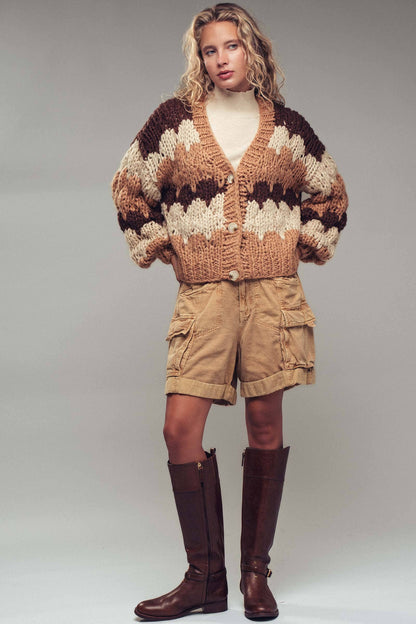 Chevron Knit Cardigan