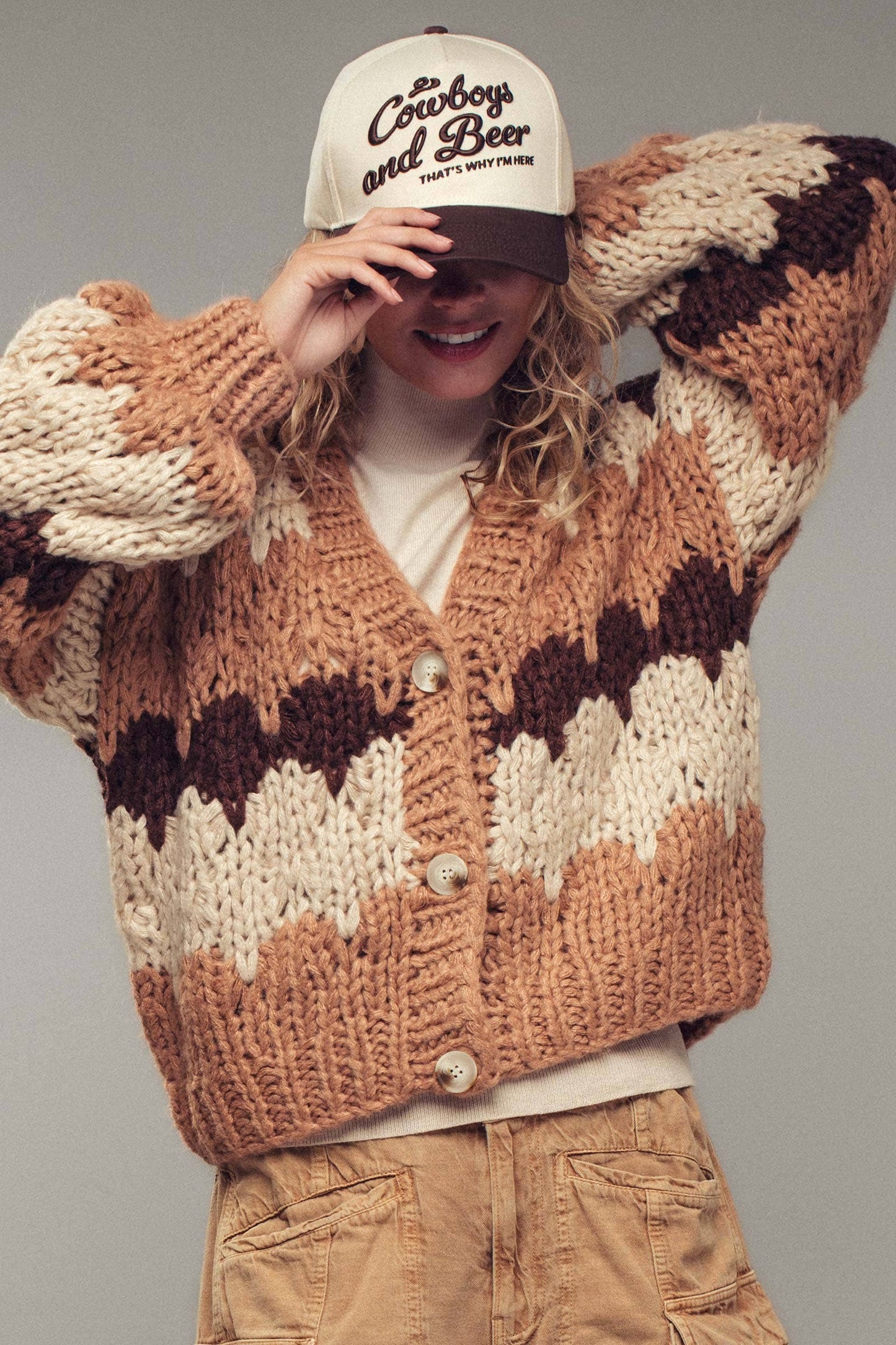 Chevron Knit Cardigan