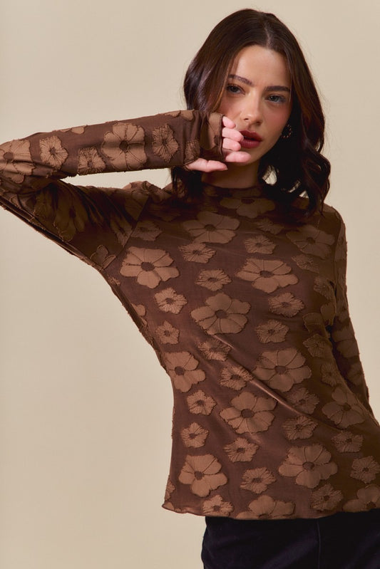 Baily Jacquard Mesh Top