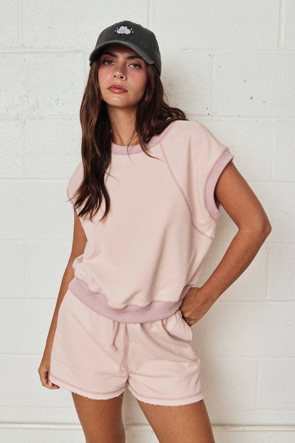 Sleeveless Lounge Short Set Relaxed Fit