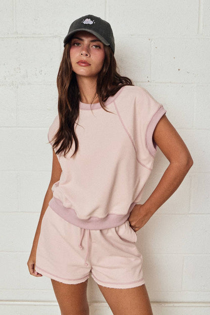 Sleeveless Lounge Short Set Relaxed Fit