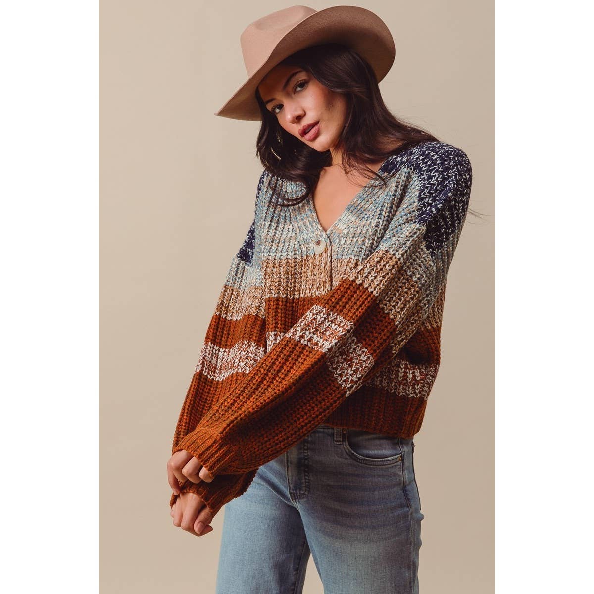 Brooke Fall Stripe Cardigan