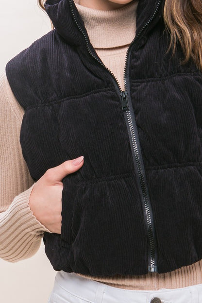 Corduroy Puffer Vest