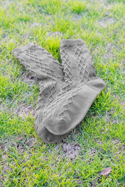 Solid Argyle Crew Socks