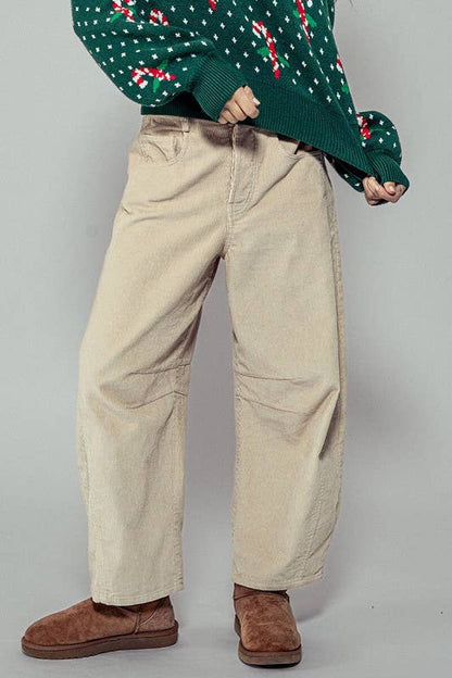 Corduroy Barrel Jeans