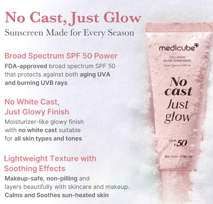 MEDICUBE No Cast Just Glow Collagen Sunscreen SPF 50