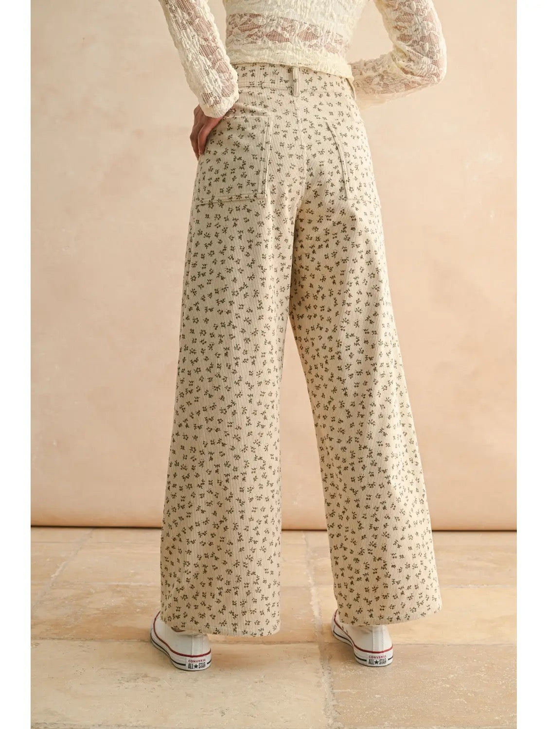 Printed Corduroy Pants