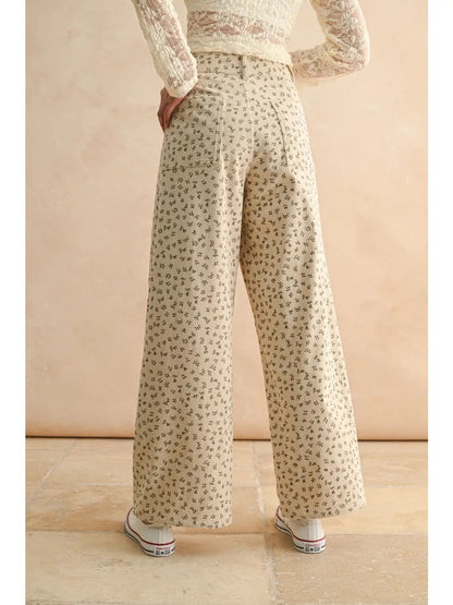 Printed Corduroy Pants