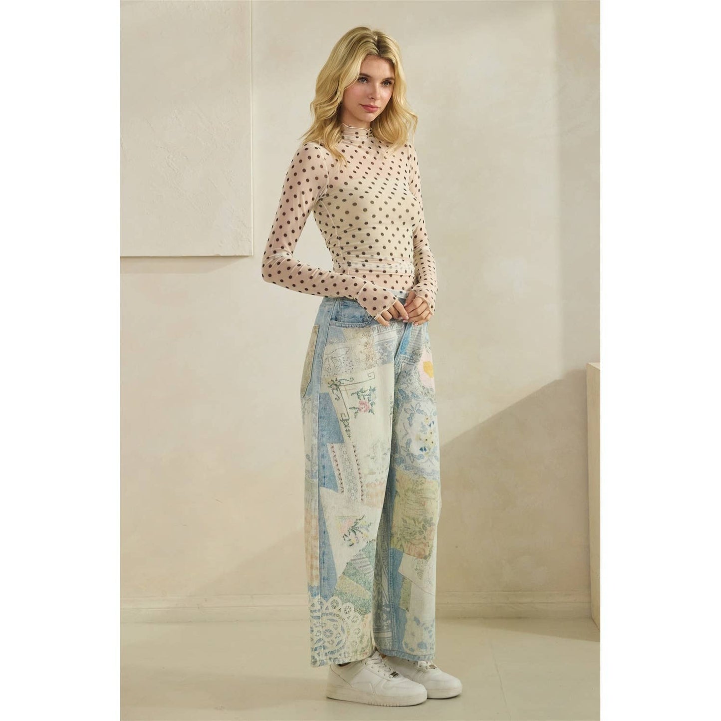 Bianca Polka Dot Lace Top