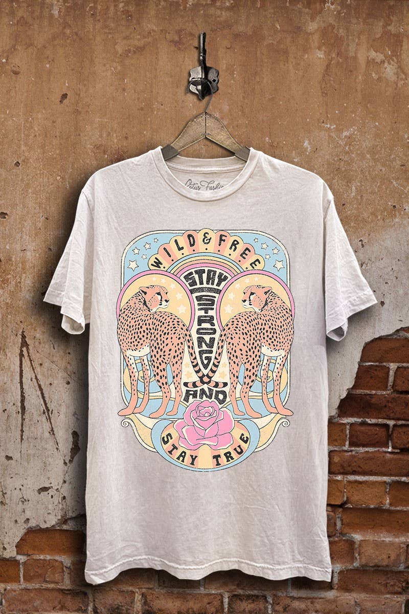 Wild Free Leopards Graphic Top