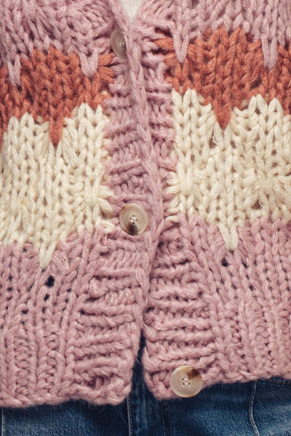 Chevron Knit Cardigan