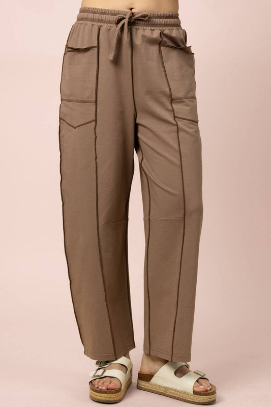 Stitch Detail Casual Knit Pants