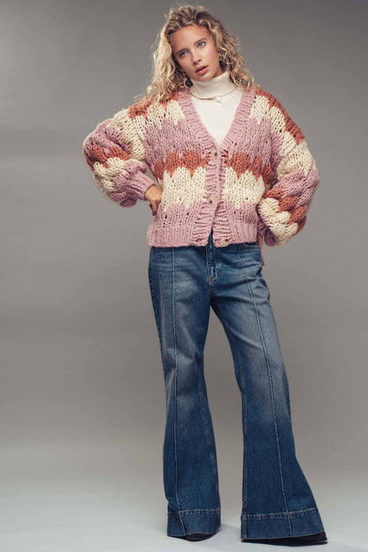 Chevron Knit Cardigan