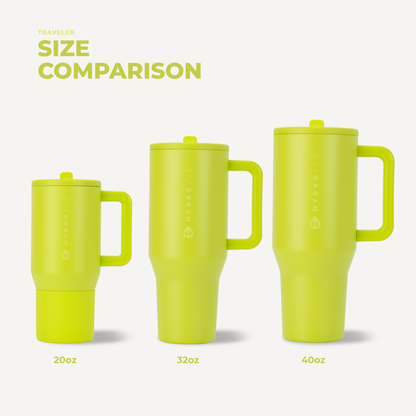 Lemon Lime HydroJug 40 oz Traveler Tumbler