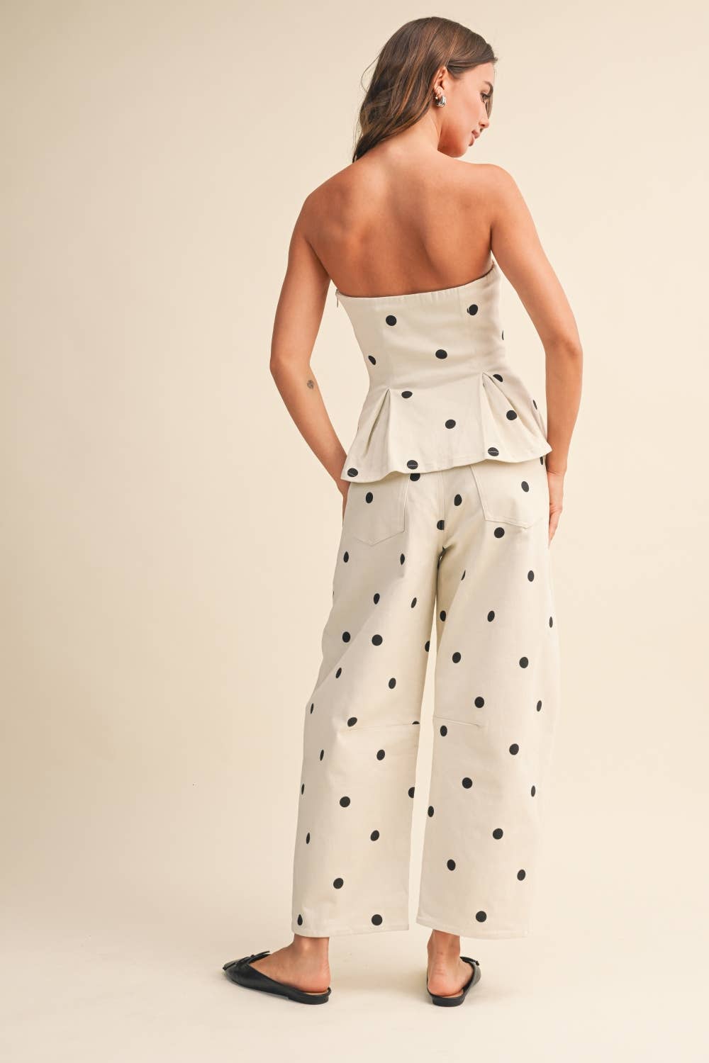 POLKADOT BARREL PANTS SET*