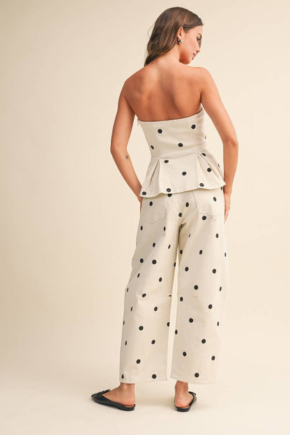 POLKADOT BARREL PANTS SET*