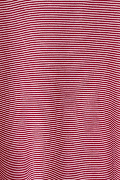 Stacey Striped Mock-neck Balloon-sleeve Top