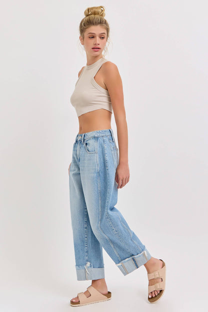 Baylee Barrel Leg with Cuff (Lt Wash)