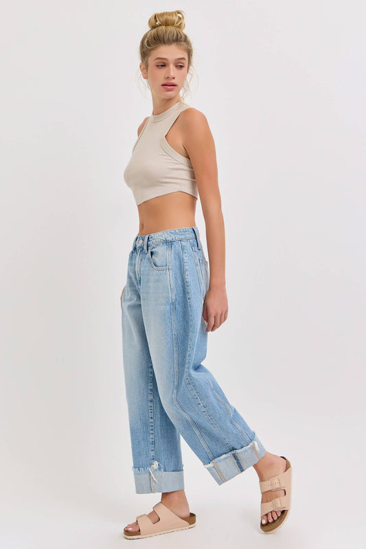 Baylee Barrel Leg with Cuff (Lt Wash)