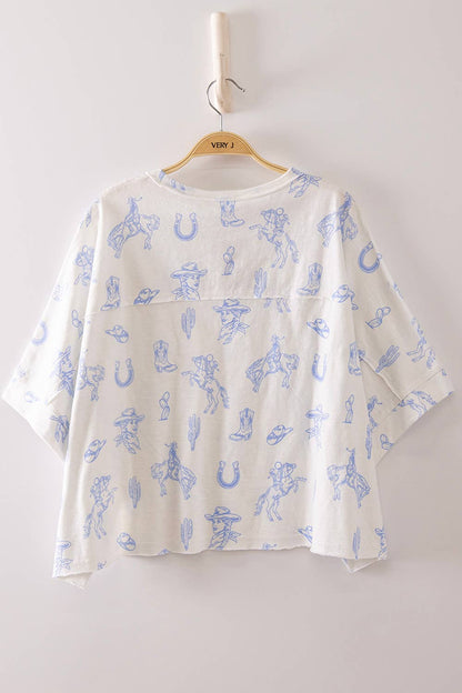 Briar Western Graphic Top