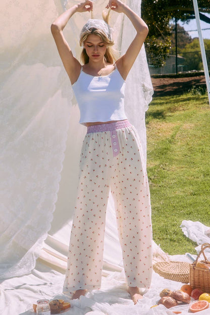 Cherry Print Pant*