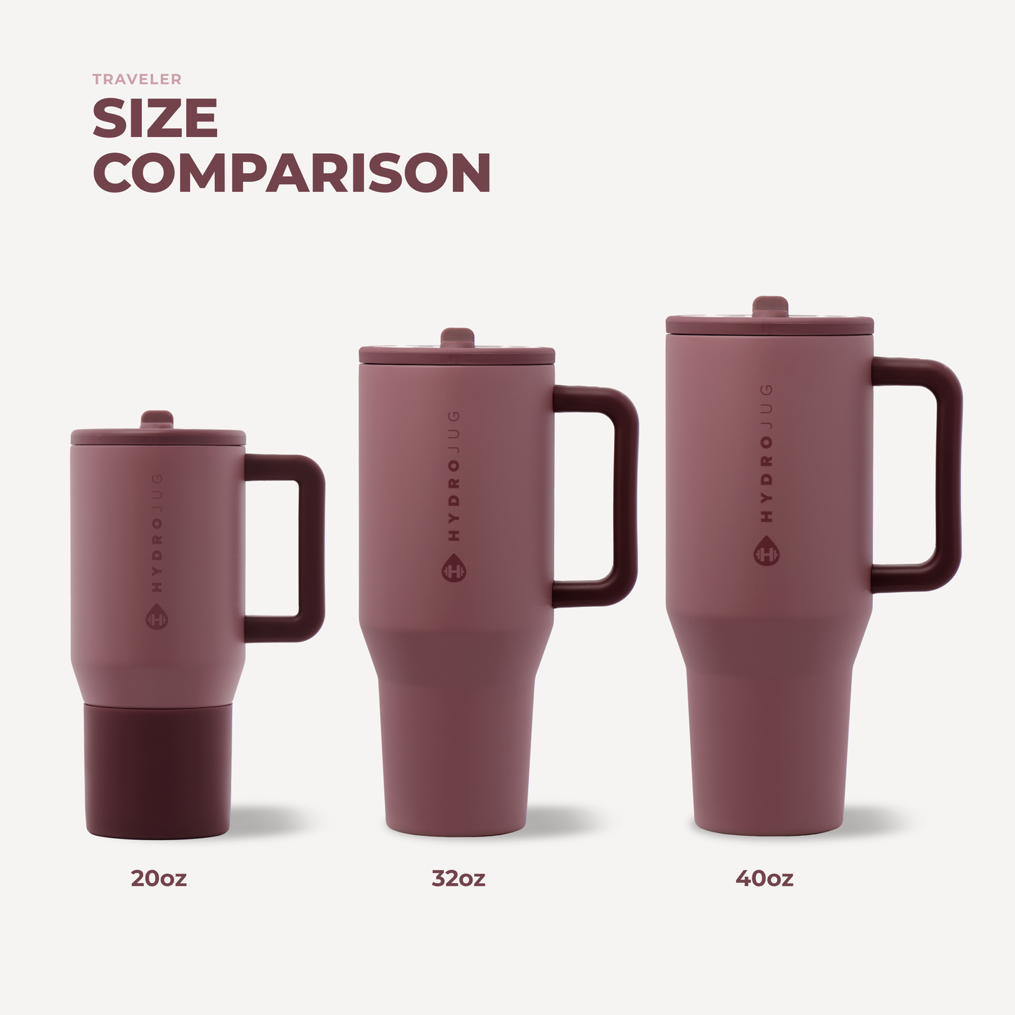HydroJug - Canyon Rose 40 oz Traveler Tumbler