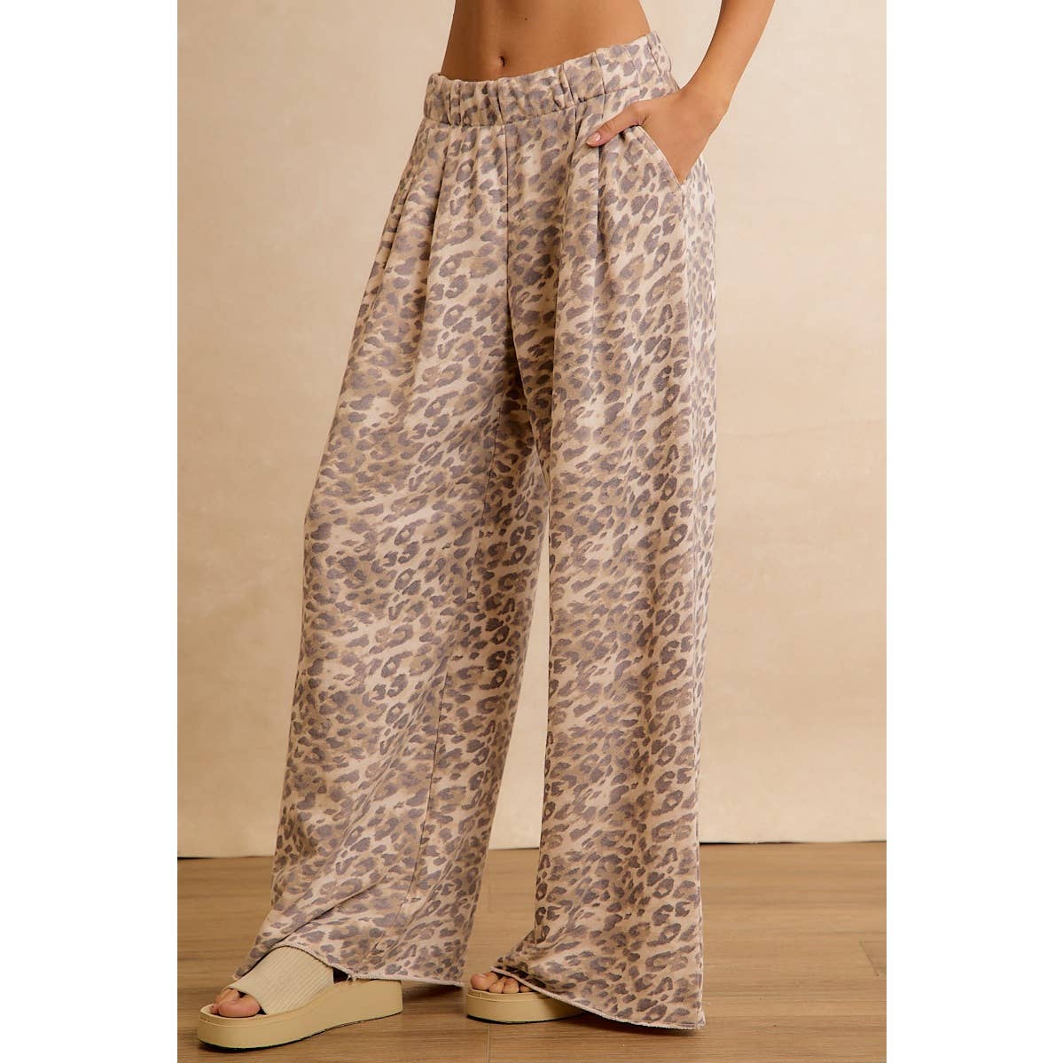 Charlie Leopard Print Wide Leg Pant