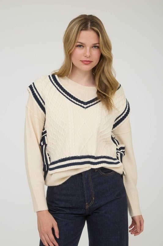 Grace Side Tie Knit Sweater (2 Colors)