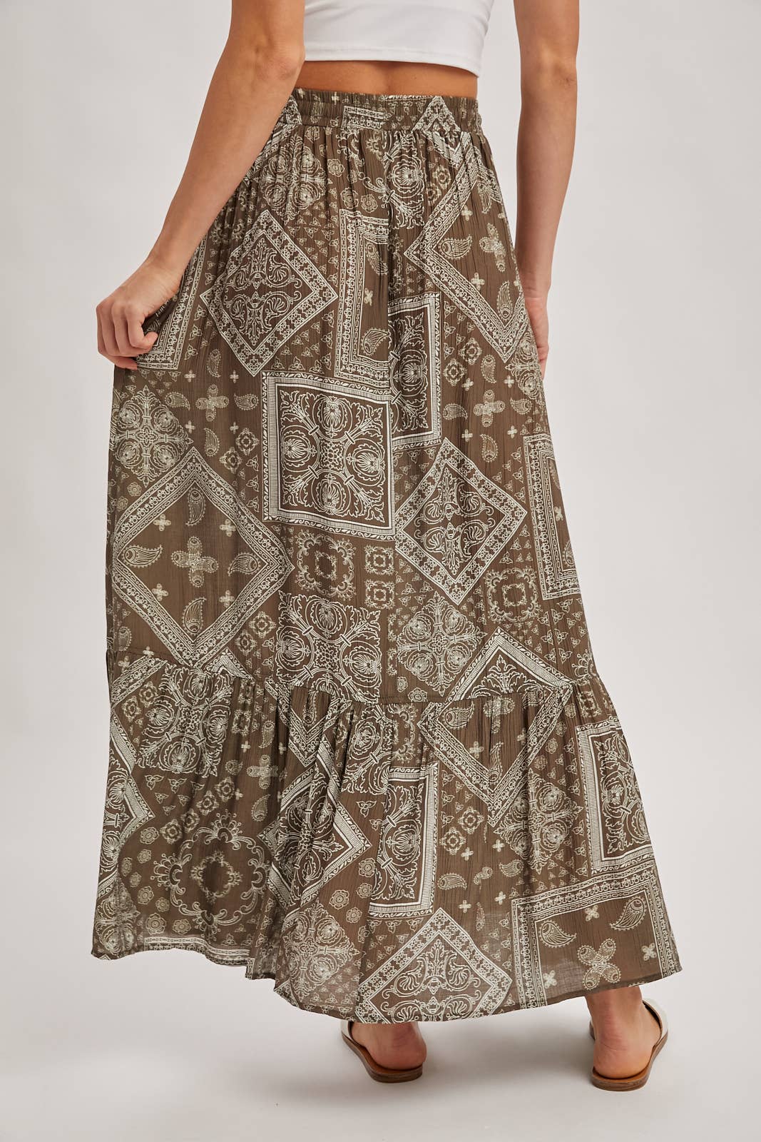 BOHO PRINT MAXI SKIRT