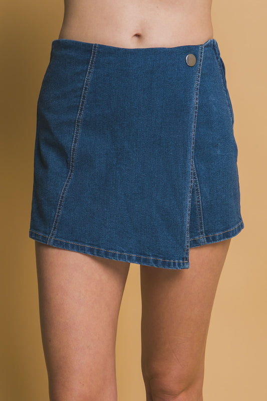 Denim Wrap Skirt