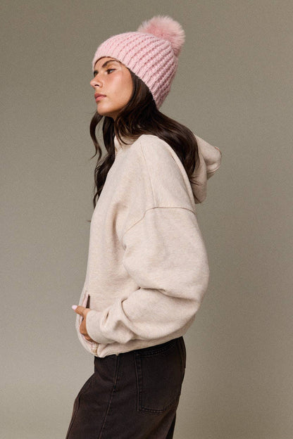 Betty Plaid Trim Pullover Hoodie