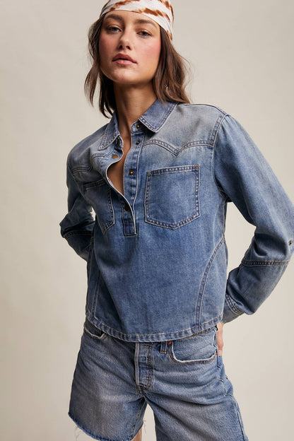 Denim Popover Shirt*