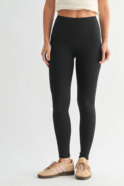 Jacquard Ribbed High-Waisted Leggings