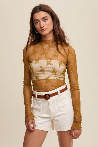 Lace Long Sleeve Top (10 Colors)