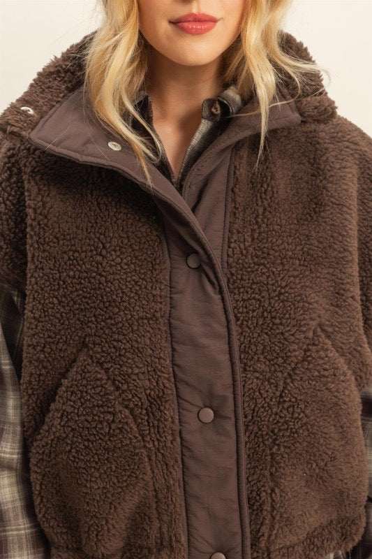 Sherpa Vest with Side Tie (Five Colors)
