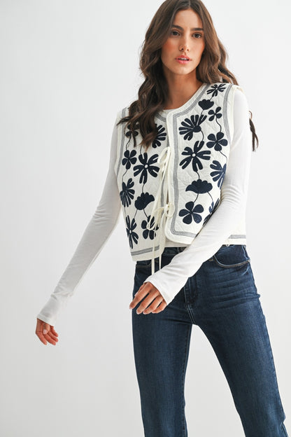 Flower Quilted Vest