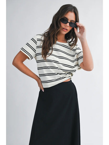 Striped Short Sleeve Tee (Two Colors)
